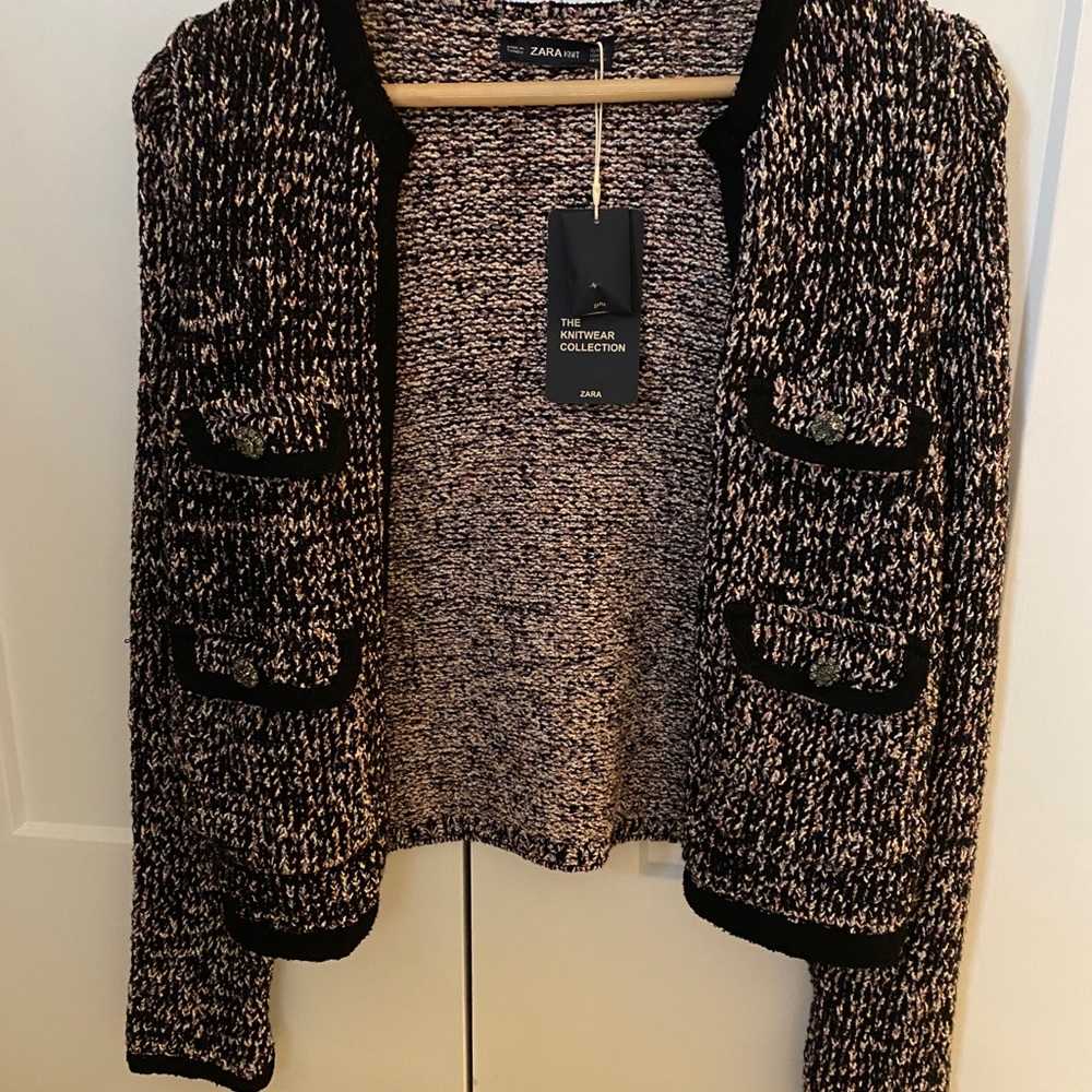Zara Brand New Tweed Blazer